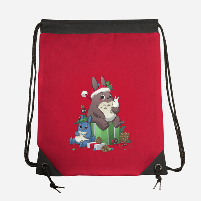 Neighbourly Christmas-none drawstring bag-DoOomcat