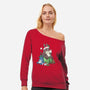 Neighbourly Christmas-womens off shoulder sweatshirt-DoOomcat