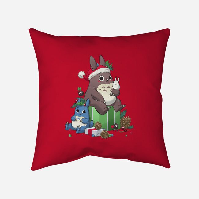 Neighbourly Christmas-none removable cover w insert throw pillow-DoOomcat