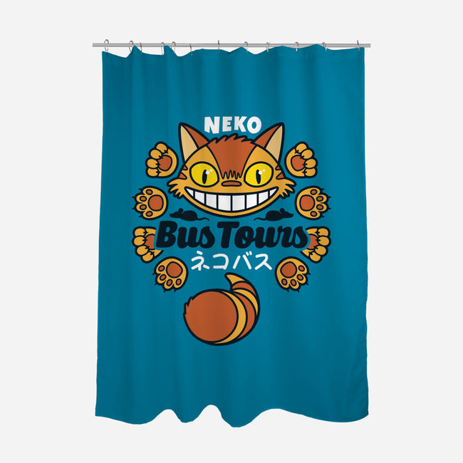 Neko Bus-none polyester shower curtain-adho1982