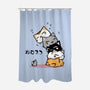 Neko Uh-oh-none polyester shower curtain-JAZZCOLA