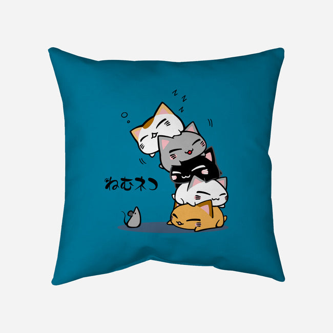 Neko Uh-oh-none removable cover w insert throw pillow-JAZZCOLA