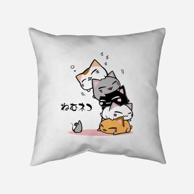 Neko Uh-oh-none removable cover w insert throw pillow-JAZZCOLA
