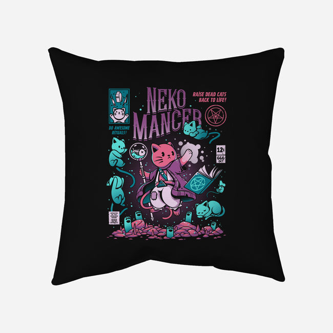 Nekomancer-none removable cover w insert throw pillow-ilustrata