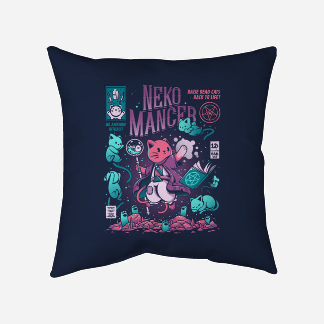 Nekomancer-none removable cover throw pillow-ilustrata