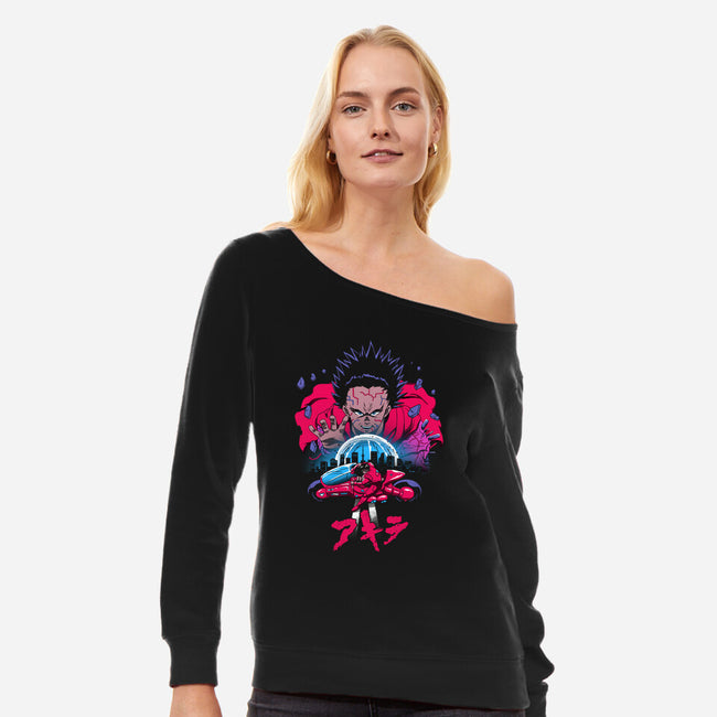 Neo Tokyo-womens off shoulder sweatshirt-vp021