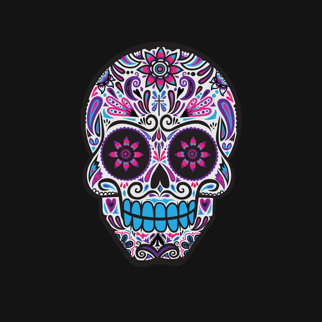 Neon Calavera-none fleece blanket-wotto