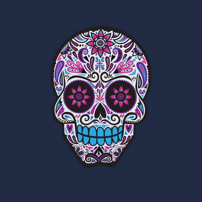 Neon Calavera-none fleece blanket-wotto