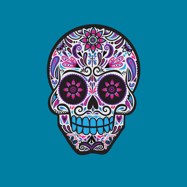 Neon Calavera-none memory foam bath mat-wotto