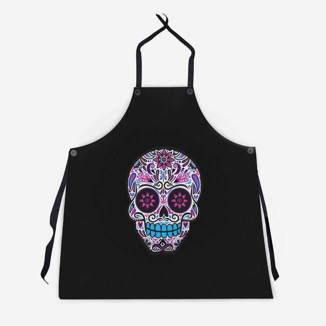 Neon Calavera-unisex kitchen apron-wotto