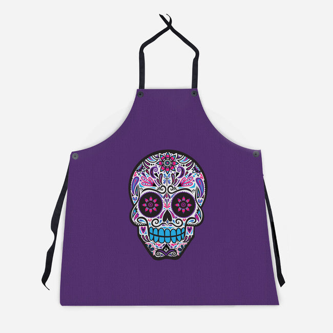 Neon Calavera-unisex kitchen apron-wotto