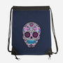 Neon Calavera-none drawstring bag-wotto