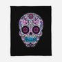 Neon Calavera-none fleece blanket-wotto