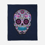 Neon Calavera-none fleece blanket-wotto
