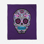 Neon Calavera-none fleece blanket-wotto
