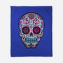 Neon Calavera-none fleece blanket-wotto