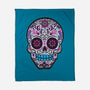 Neon Calavera-none fleece blanket-wotto