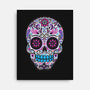 Neon Calavera-none stretched canvas-wotto