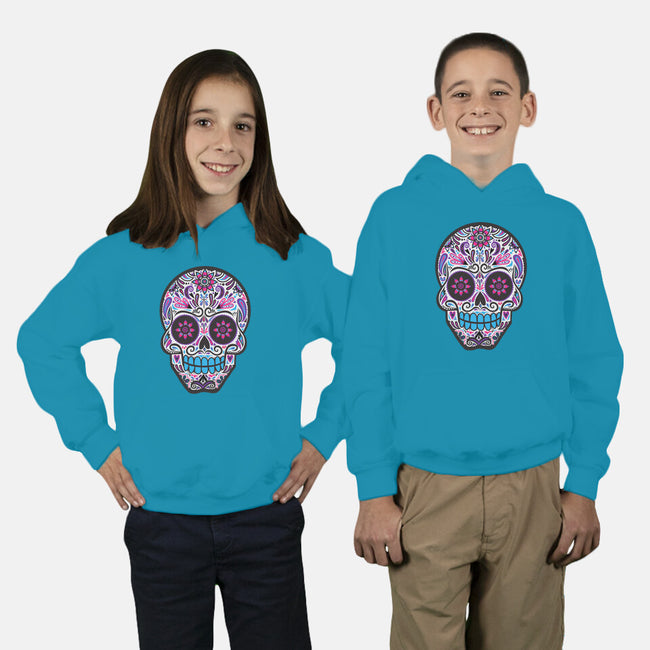 Neon Calavera-youth pullover sweatshirt-wotto