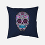 Neon Calavera-none removable cover w insert throw pillow-wotto