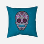Neon Calavera-none removable cover w insert throw pillow-wotto