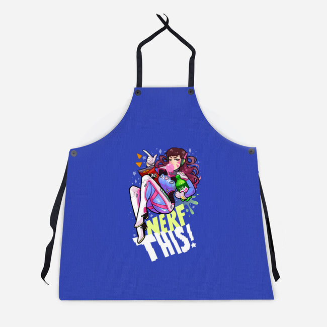 Nerfed Pin Up-unisex kitchen apron-identitypollution