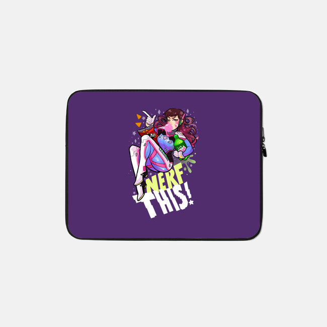 Nerfed Pin Up-none zippered laptop sleeve-identitypollution