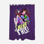 Nerfed Pin Up-none polyester shower curtain-identitypollution