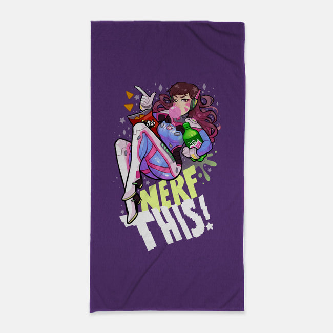 Nerfed Pin Up-none beach towel-identitypollution