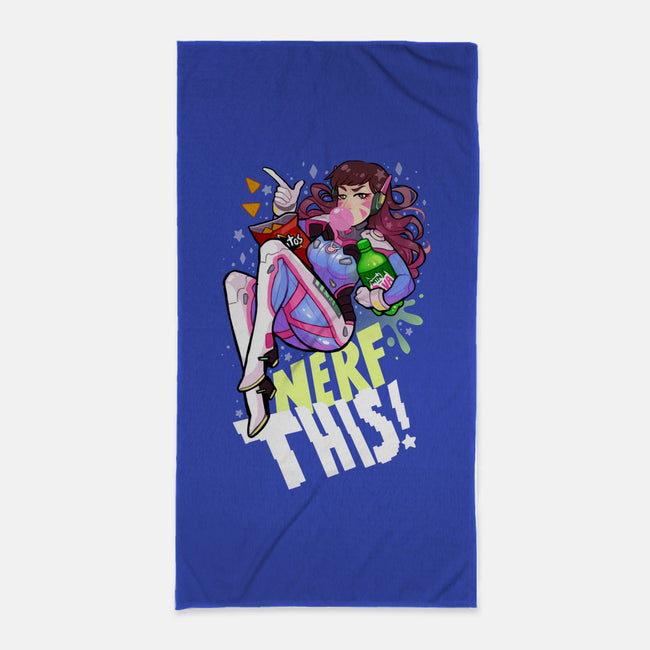 Nerfed Pin Up-none beach towel-identitypollution