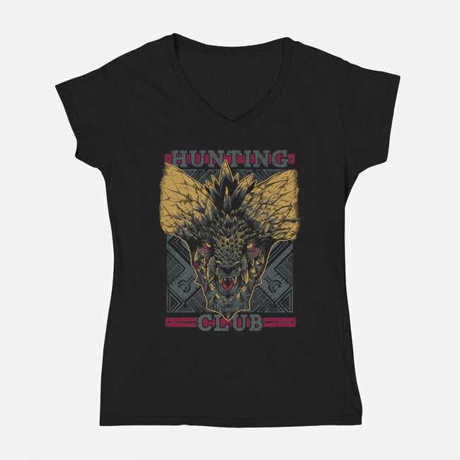 Nergigante-womens v-neck tee-Melee_Ninja