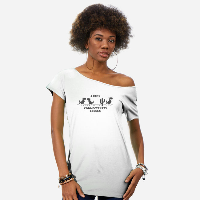 Network Connectivity Issues-womens off shoulder tee-Beware_1984