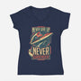 Never Surrender!-womens v-neck tee-DeepFriedArt