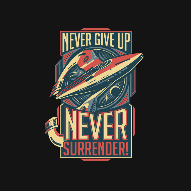 Never Surrender!-womens off shoulder sweatshirt-DeepFriedArt