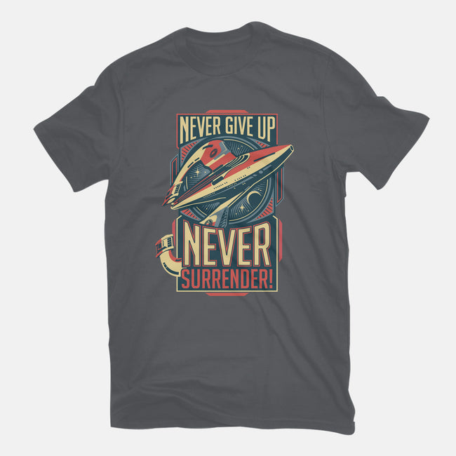 Never Surrender!-mens heavyweight tee-DeepFriedArt
