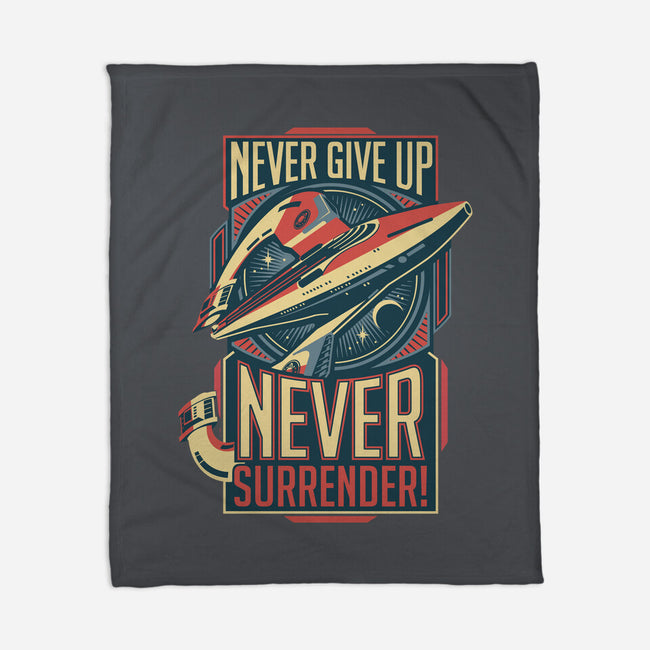 Never Surrender!-none fleece blanket-DeepFriedArt