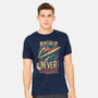 Never Surrender!-mens heavyweight tee-DeepFriedArt