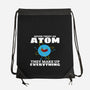 Never Trust An Atom!-none drawstring bag-Blue_37