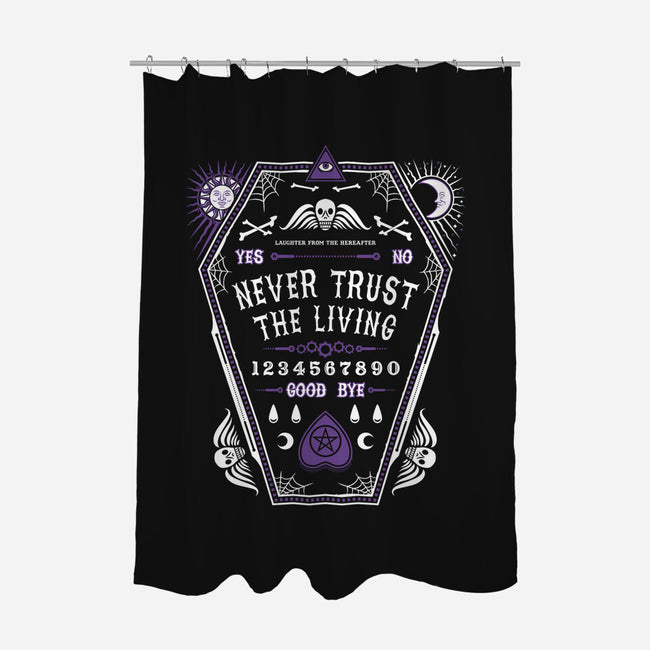 Never Trust the Living-none polyester shower curtain-Nemons