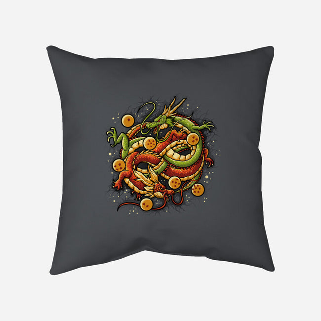 Neverending Dragonz-none removable cover w insert throw pillow-Letter_Q