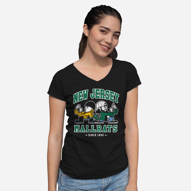 New Jersey Mallrats-womens v-neck tee-Nemons