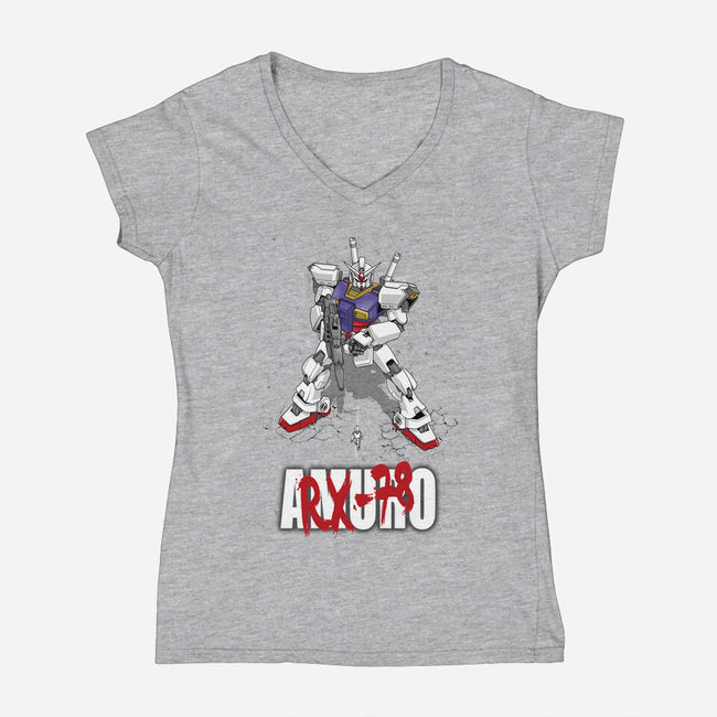 Newtype Generation-womens v-neck tee-Latvilous