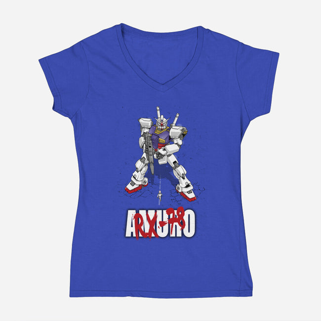 Newtype Generation-womens v-neck tee-Latvilous