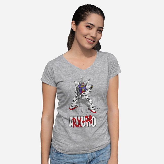Newtype Generation-womens v-neck tee-Latvilous