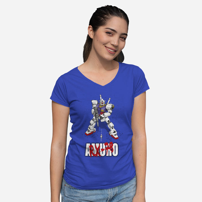 Newtype Generation-womens v-neck tee-Latvilous