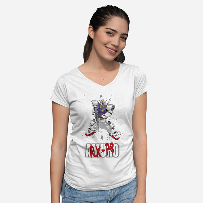Newtype Generation-womens v-neck tee-Latvilous