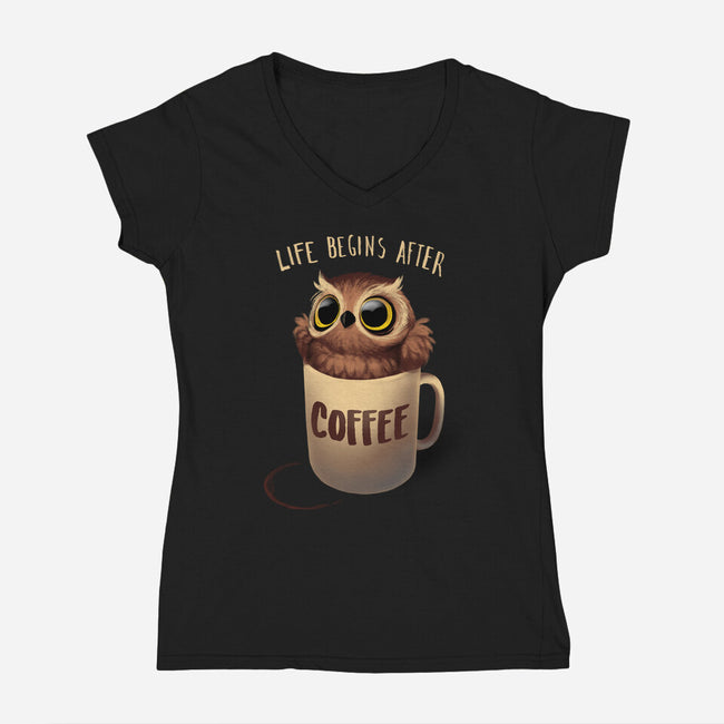 Night Owl-womens v-neck tee-BlancaVidal