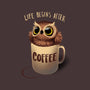 Night Owl-none non-removable cover w insert throw pillow-BlancaVidal