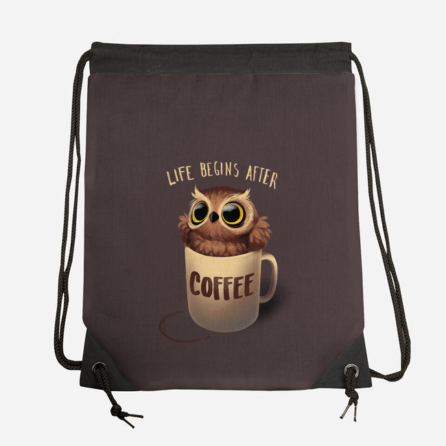 Night Owl-none drawstring bag-BlancaVidal