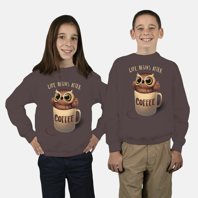 Night Owl-youth crew neck sweatshirt-BlancaVidal